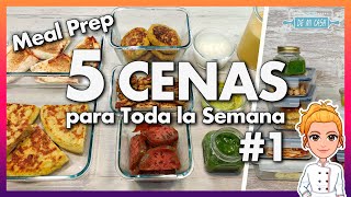 🍽 5 Cenas para Toda la Semana 😱 FÁCILES RÁPIDAS y ECONÓMICAS 👌Meal Prep Cenas 🌔 Ideas para Cenas [upl. by Renard]