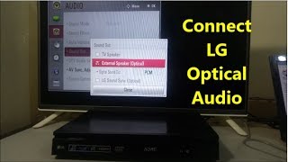 Connect LG TV And Hometheater With Optical Cable How To [upl. by Shaff]