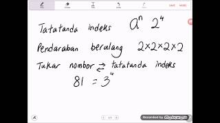 Bab 1 Matematik Tingkatan 3 Kssm Konsep asas Indeks [upl. by Akcinahs]