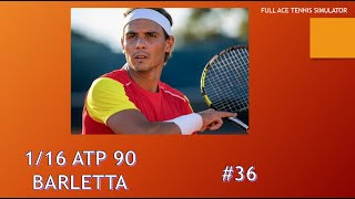 116 vs Arthur Rinderknech 107 ATP Challenger 90 BARLETTA 36 Modo Carrera FATS [upl. by Tilford]