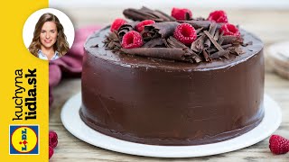 Čokoládová torta s ganache a malinami 🍫  Veronika Bušová  Kuchyňa Lidla [upl. by Enila946]