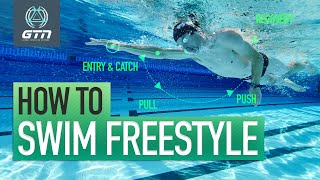 How To Swim Freestyle  Technique For Front Crawl Swimming [upl. by Nettirb40]