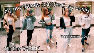 my GUY FRIENDS choose my outfits for the WEEK [upl. by Dianne]