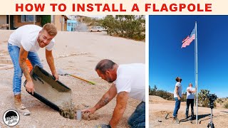 How To Install a Flagpole THE RIGHT WAY  Modern Builds [upl. by Ranip]