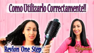 Como Usar Correctamente el Cepillo Secador de Revlon One Step 😃 Hair Dryer and Volumizer [upl. by Cirda]