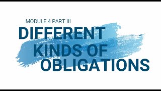 OBLICON LECTURE DIFFERENT KINDS OF OBLIGATIONS PART 3 [upl. by Sirrah]