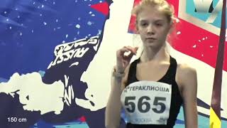 High jump girls U16 2005 and younger Gerakliosha Moscow February 1 2020 [upl. by Adehsor]