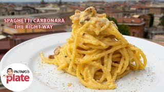 How to Make SPAGHETTI CARBONARA Approved by Romans [upl. by Martica]