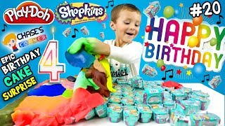 Chases Corner Playdoh Birthday Cake Surprise w Shopkins amp Song 20  DOH MUCH FUN [upl. by Akli307]