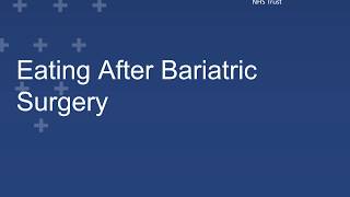 Eating After Bariatric Surgery [upl. by Roxane]