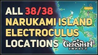 All 38 Narukami Island Electroculus Locations Genshin Impact [upl. by Ita]