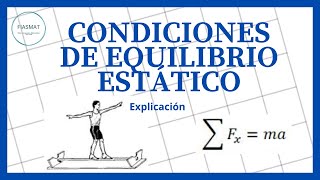 Condiciones equilibrio ESTÁTICO [upl. by Mccormick]