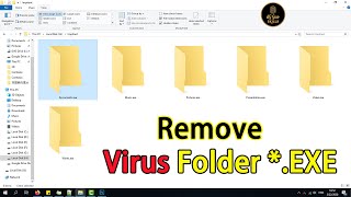 How To Delete virus Folder exe From Computer Without Using Antivirus [upl. by Aihsenet90]