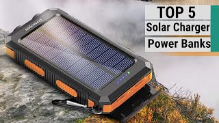 Top 5 Best Solar Charger Power Banks 2021 [upl. by Ennovehs905]