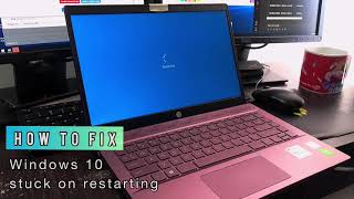 How to Fix WINDOWS 10 stuck on restarting screen LAPTOP [upl. by Laro]