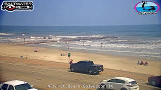 LIVE from 43rd St Beach Cam in Galveston Texas [upl. by Ahsotal]