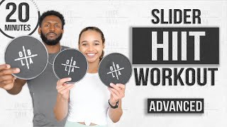 20 Minute Full Body Exercise Slider HIIT Workout  Modifications [upl. by Lunseth376]