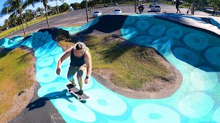 The BEST Pump Track in Florida  Miami Florida Skateboarding  Haulover Beach Skatepark [upl. by Kowalski]