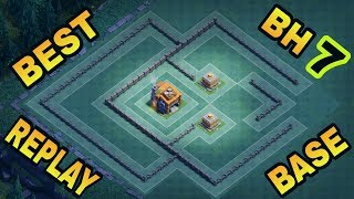 BEST BUILDER HALL 7 BASE LAYOUT WITH REPLAY PROOF  COC BH7 TROPHY BASE DESIGN  CLASH OF CLANS [upl. by Anillehs340]