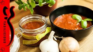 TOMATENSOßE für PIZZA  Pizzasauce einfach selbst machen  Pizzasoße [upl. by Tigirb]