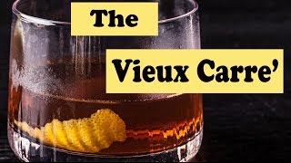 Vieux Carre Classic New Orleans Cocktail  Whiskey Cognac Brandy  Vermouth How to Recipe [upl. by Cchaddie]