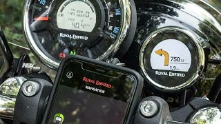 Royal Enfield METEOR 350 Bluetooth Navigation Feature Details  Tripper Display Unit [upl. by Akim361]