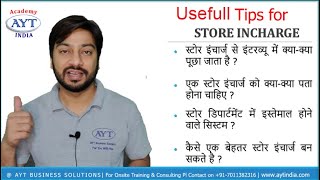 USEFULL Tips for Store Supervisor  Store Incharge Training  Store Keeper Training  AYT India [upl. by Bixby]