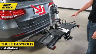 Thule 9032 EasyFold Platform Bike Hitch Rack Overview And Install [upl. by Matthei]