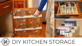 3 Easy DIY Kitchen Organization Projects  Basic Tools [upl. by Aieken]