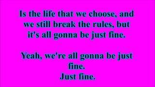 Just Fine Lyrics Sam and Cat Theme Song  Michael Corcoran [upl. by Dragde853]