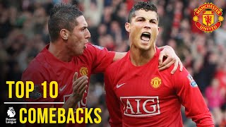 Manchester Uniteds Top 10 Premier League Comebacks  Manchester United [upl. by Tolley]