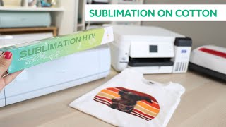 HTVRont Sublimation HTV  Sublimation on Cotton Shirts [upl. by Massey897]