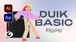 How to Rig a Character with DUIK Bassel for Beginners  Adobe After Effects Tutorial [upl. by Lebiralc]