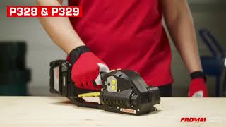 P328 amp P329 Battery Powered Plastic Strapping Tools [upl. by Ereveneug850]