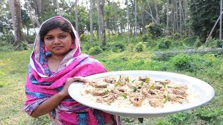 Bengali Ilish Pulao recipe  Hilsa Fish Pulao Recipe  Delicious Hilsa Pulao Cooking In my Village [upl. by Antonietta]