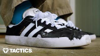 Adidas Gazelle ADV Skate Shoes Wear Test Review  Tactics [upl. by Ylrebmi]