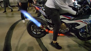 BMW S1000 RR CRAZY FLAMES [upl. by Anazraf]