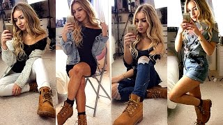 HOW TO STYLE TIMBERLAND BOOTS  OUTFIT IDEAS [upl. by Melisandra]