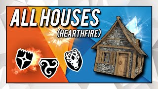 Skyrim Remastered All 3 Hearthfire Houses  Prices How To Get Walkthrough [upl. by Ot]