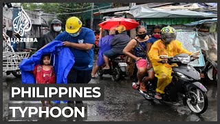 Super Typhoon Goni batters Philippines one million evacuated [upl. by Borchers]