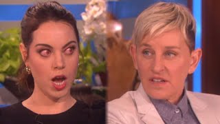 Aubrey Plaza FLIPS OUT On Ellen DeGeneres [upl. by Nile336]