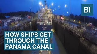 Timelapse Shows How Ships Get Through The Panama Canal [upl. by Amleht23]