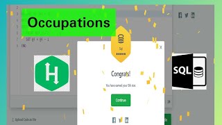 HackerRank Practice Sql 23  Occupations  SQL gold badge l SQL [upl. by Nonah]