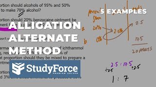 Alligation Alternate Method Example Calculations [upl. by Dannon]