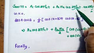 Amplitude Modulation  DSBFC AM  Analysis of AM signal and Frequency Spectrum  Part 01 [upl. by Harikahs493]