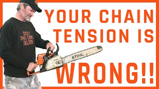 CORRECT WAY To Adjust The Chain Tension On Your Chainsaw [upl. by Acitel]