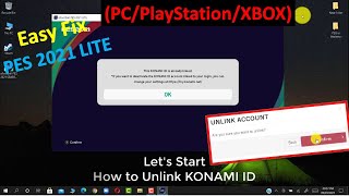 How To UNLINK KONAMI ID From PES PCSTEAMPlayStationXBOX [upl. by Sopher]