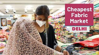 Cheapest Market For Designer Fabrics  GandhiNagar Market  Delhi Shopping  DesiGirl Traveller Vlog [upl. by Annaul830]