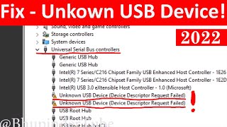 Unknown USB Device Device Descriptor Request Failed  Fix [upl. by Harriette326]