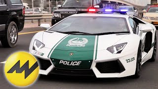 Dubai Police Cars  Patrol in a Lamborghini  Motorvision [upl. by Cotsen]